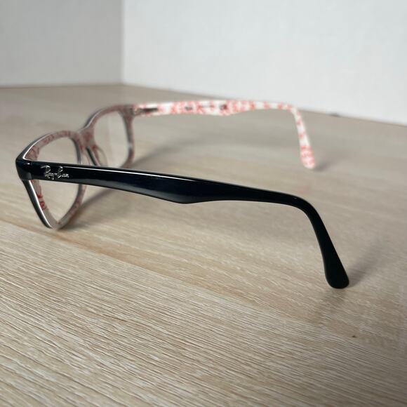 Ray-Ban RB5228 5014 Eyeglasses Black White and Red 50-17-140 Frames Only - Picture 7 of 8